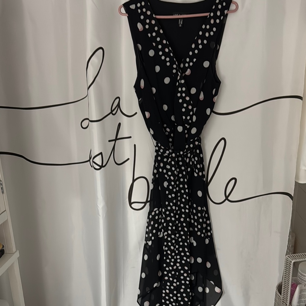 Elegant Black Polka Dot Dress 2Xo